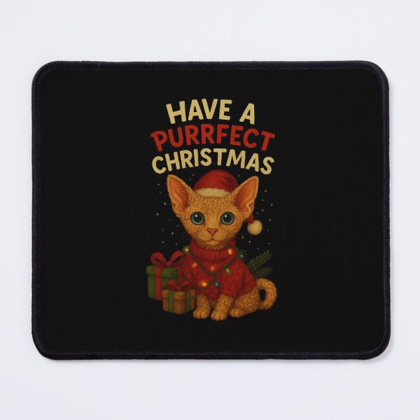 Item preview, Have a Purrfect Christmas Devon Rex Design designed and sold by Liv Solara.