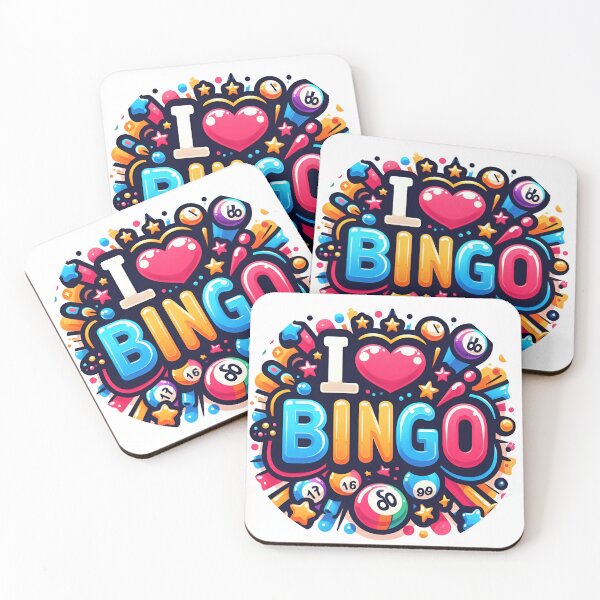 Item preview, I Love Bingo - Colorful Bingo Enthusiast Design. designed and sold by The-T-In-Retro.