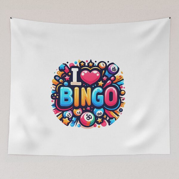 Item preview, I Love Bingo - Colorful Bingo Enthusiast Design. designed and sold by The-T-In-Retro.
