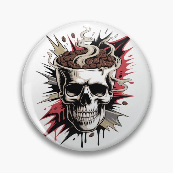Item preview, Death Before Decaf – Coffee Skull Art designed and sold by OthersideCoffee.