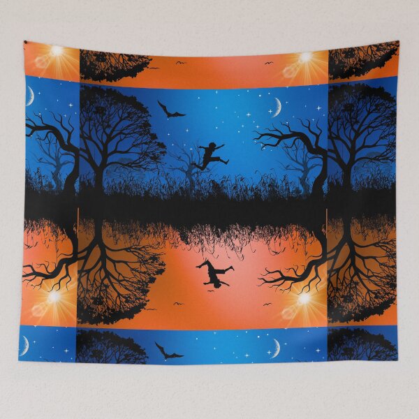 Item preview, Upside Down Worlds – Day and Night Reflection Art designed and sold by AbstractArray.