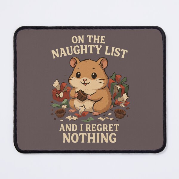 Item preview, Naughty Christmas Hamster Funny Holiday Gift Design designed and sold by Meandmyshop.