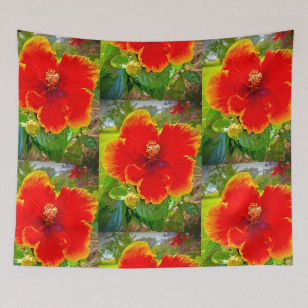 Item preview, Red Hibiscus Flower – Vibrant Tropical Bloom Photography designed and sold by TrisaThyme.