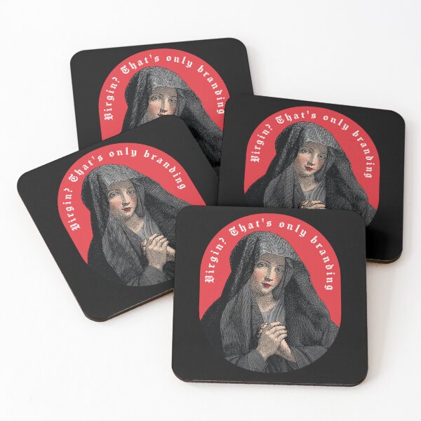 Item preview, Virgin Mary "Virgin? That's  only branding" designed and sold by gayishdesign.