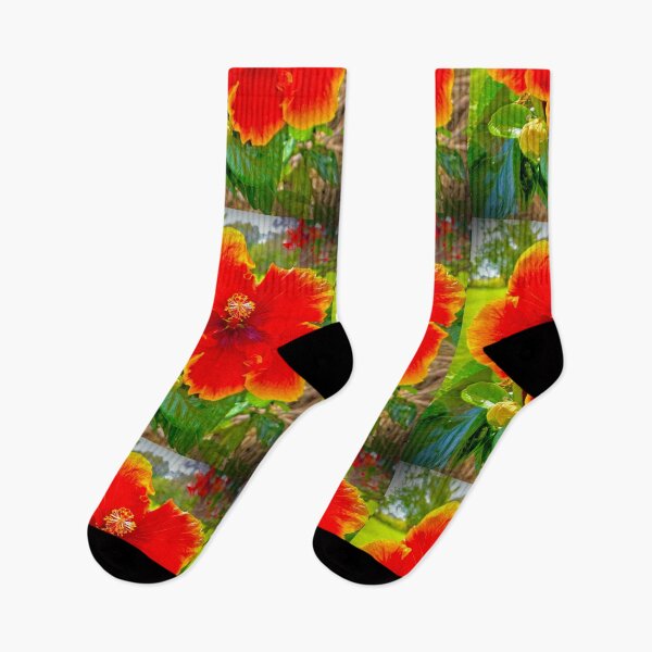Item preview, Red Hibiscus Flower – Vibrant Tropical Bloom Photography designed and sold by TrisaThyme.