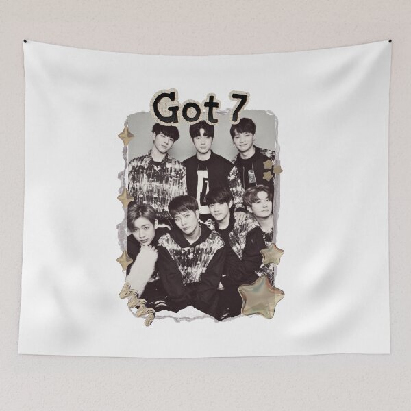 Item preview, Got 7 Korean Boy Group KPop Korean Group Scrapbook Collage Cozy Y2K Vintage Design designed and sold by HELL0WBELLO.
