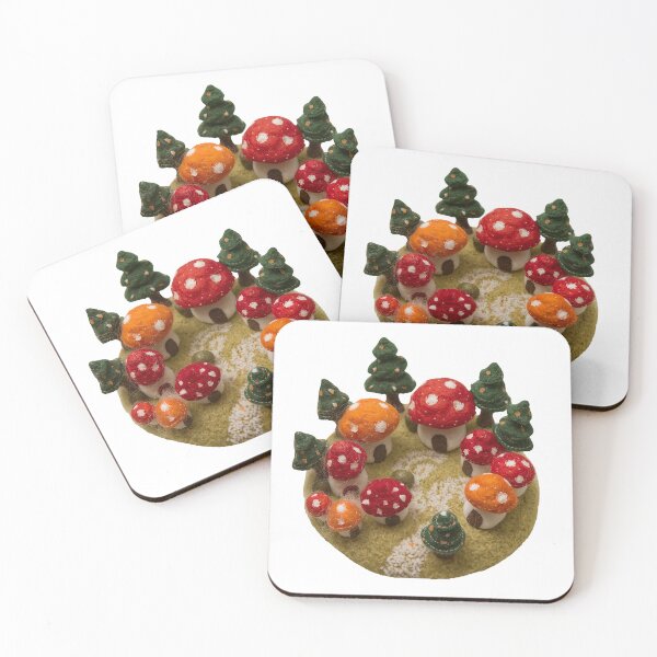 Item preview, Mushroom House Village – Cozy Felt Forest Scene designed and sold by JeeFoSnP.