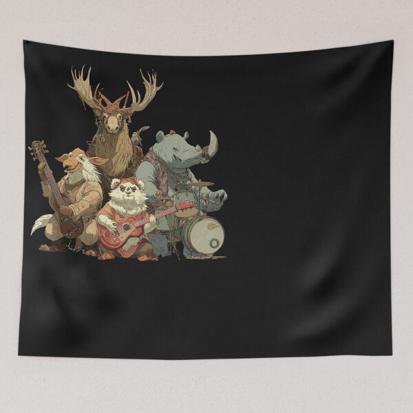 Item preview, Animal Band Funny Music Lover Design with Instruments designed and sold by Inkspaced.