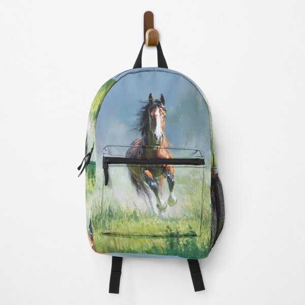 Item preview, A majestic Arabian horse galloping through a vibrant green meadow Horses in Motion designed and sold by CDC40.