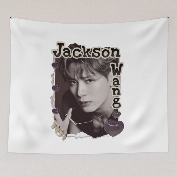 Item preview, Got 7 Jackson Wang Korean Boy Group KPop Korean Group Scrapbook Collage Cozy Y2K Vintage Design designed and sold by HELL0WBELLO.