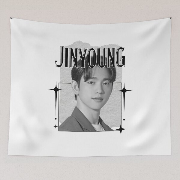 Item preview, Got 7 Jinyoung Korean Boy Group KPop Scrapbook Collage Cozy Y2K Vintage Design designed and sold by HELL0WBELLO.