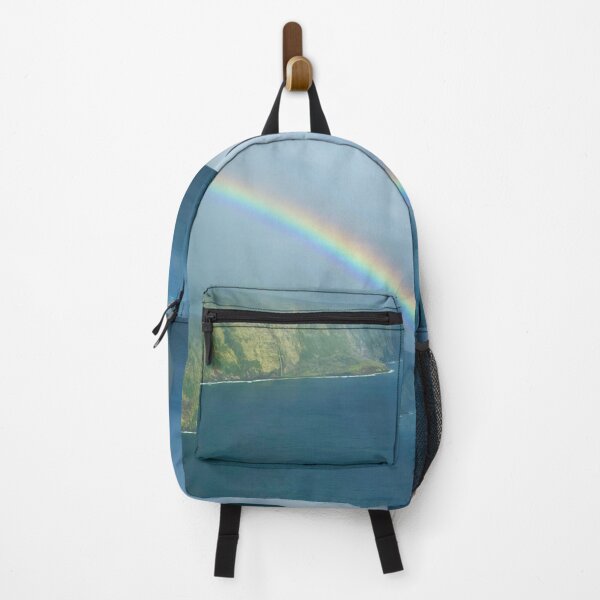 Item preview, Rainbow over Waipio Valley – Hawaiian Coastal Landscape Photography designed and sold by TrisaThyme.