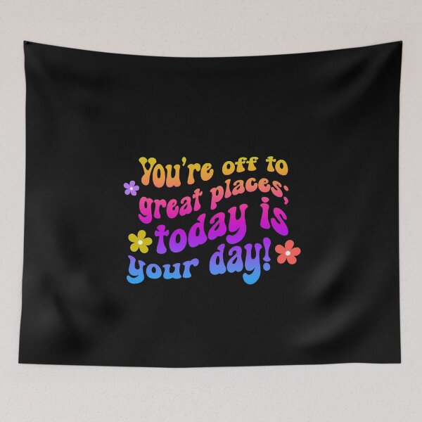 Item preview, You're Off To Great Places; Today Is Your Day - Retro Design - Beach Vibes designed and sold by Sun Sand & Sea Art.