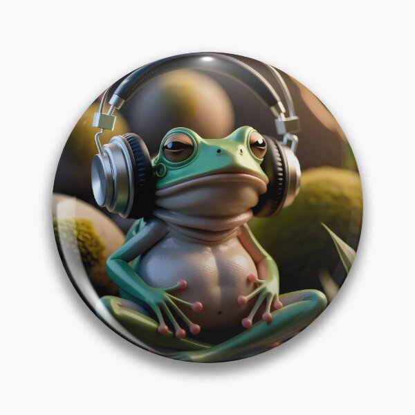 Item preview, Frog music lover. designed and sold by MyHappyArtShop.