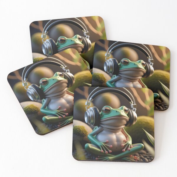 Item preview, Frog music lover. designed and sold by MyHappyArtShop.