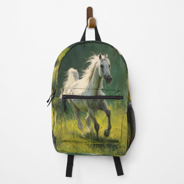 Item preview, A majestic Arabian horse galloping through a vibrant green meadow Horses in Motion designed and sold by CDC40.