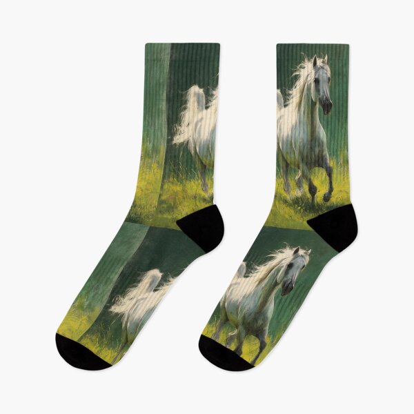 Item preview, A majestic Arabian horse galloping through a vibrant green meadow Horses in Motion designed and sold by CDC40.