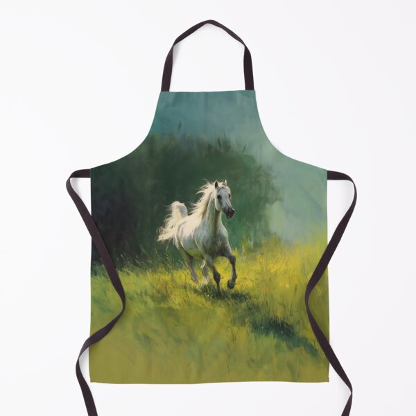 Item preview, A majestic Arabian horse galloping through a vibrant green meadow Horses in Motion designed and sold by CDC40.