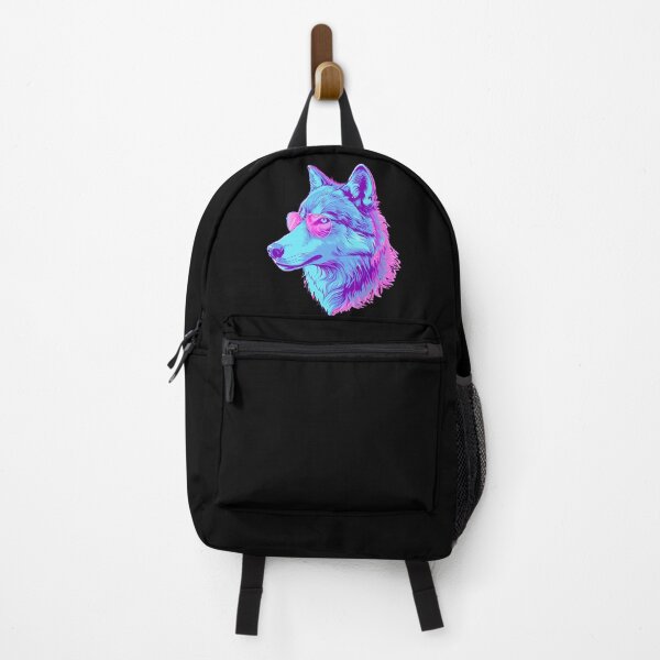 Item preview, Illustration of a neon wolf wearing sunglasses designed and sold by Wawan35200.