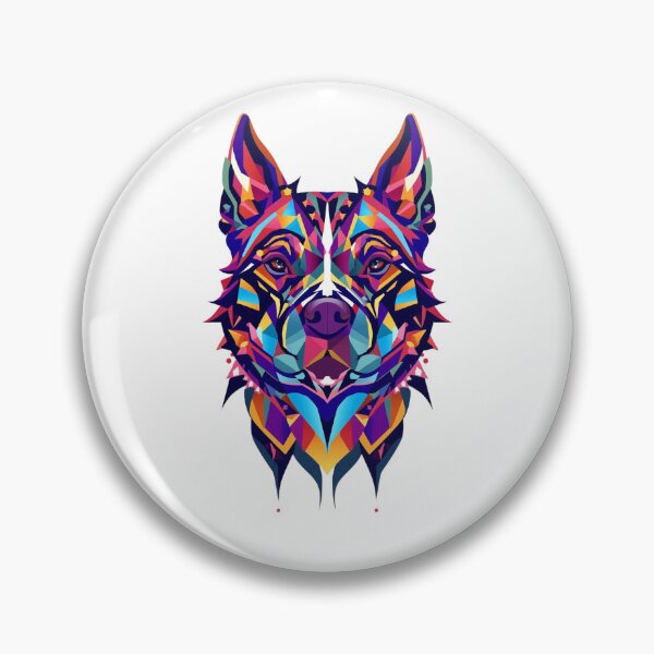 Item preview, Neon Geometric Wolf – Vibrant Abstract Animal Art designed and sold by snoezelstudio.