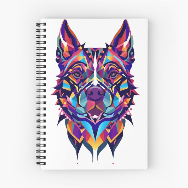 Item preview, Neon Geometric Wolf – Vibrant Abstract Animal Art designed and sold by snoezelstudio.