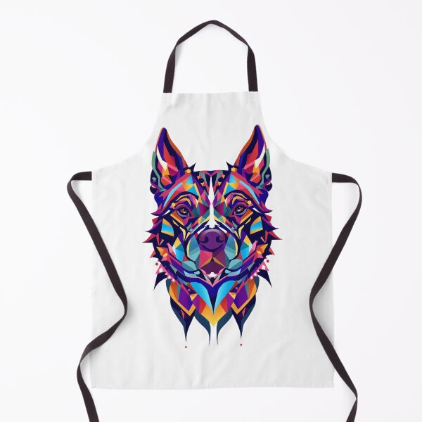 Item preview, Neon Geometric Wolf – Vibrant Abstract Animal Art designed and sold by snoezelstudio.