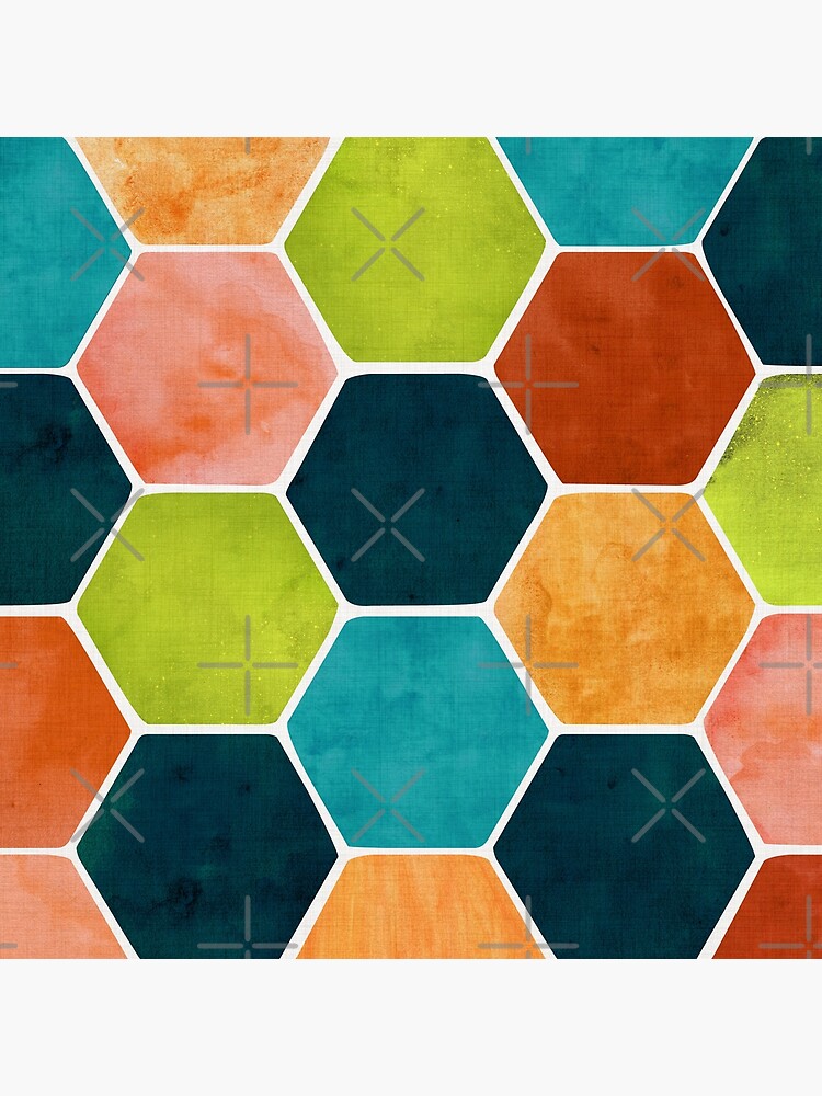 Colorful Boho Tile Geometric Pattern by moderntropical
