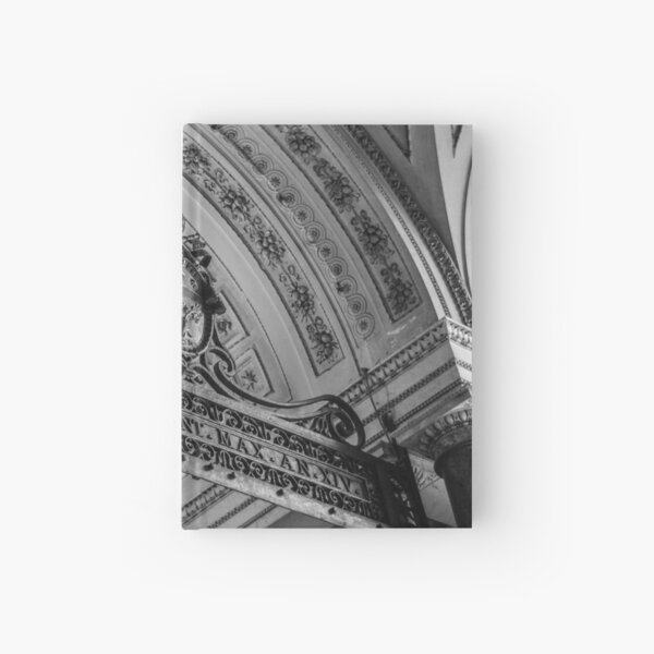 Hallway Outside the Sistine Chapel- Black and White Hardcover Journal