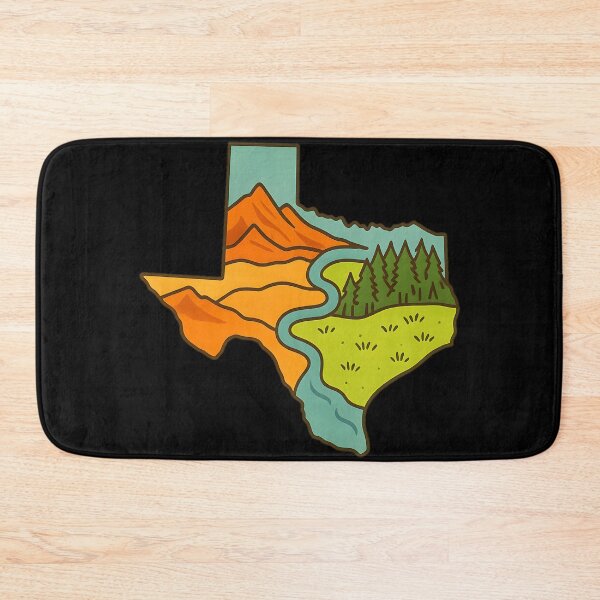 Item preview, Texas Nature Map Illustration Scenic Wild West Landscape  designed and sold by DrawHandArt.