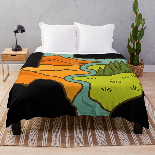 Item preview, Texas Nature Map Illustration Scenic Wild West Landscape  designed and sold by DrawHandArt.