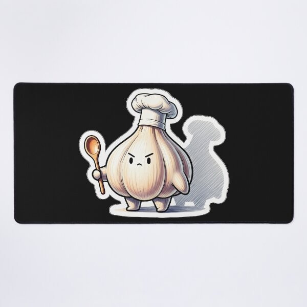 Item preview, Angry Garlic Chef – Funny Kawaii Cooking Character designed and sold by Paulina Vanlife.