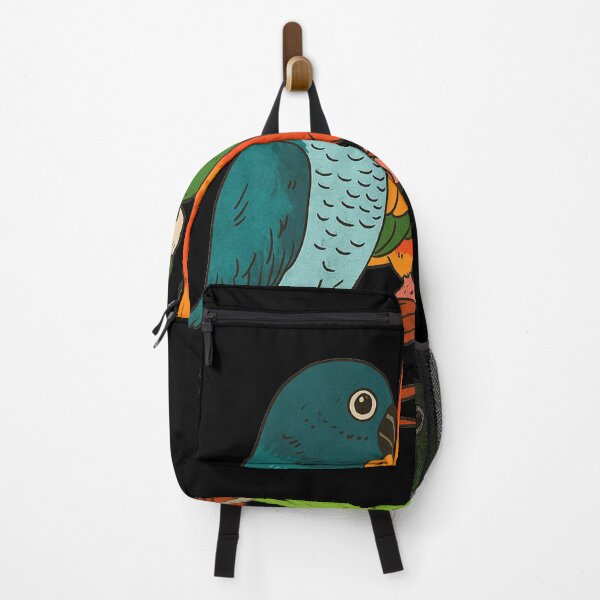 Item preview, Colorful Parrot Trio Illustration Cute Tropical Birds Art designed and sold by DrawHandArt.