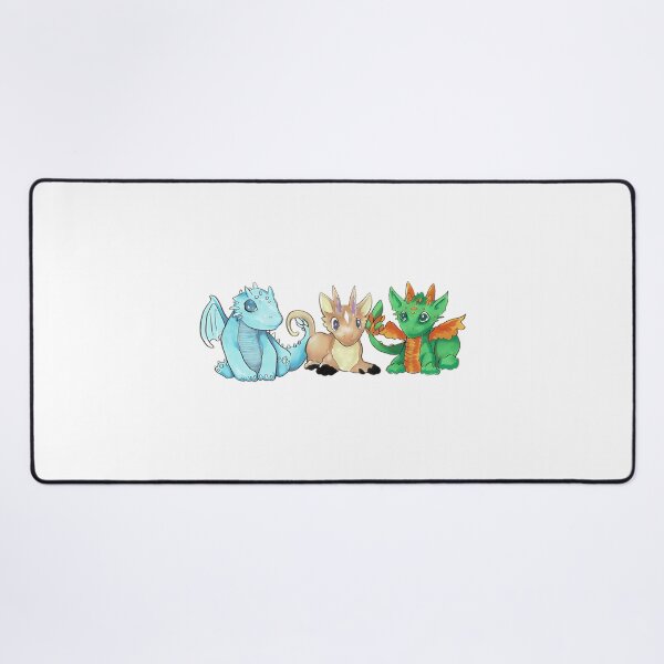 Item preview, Cute Baby Dragons Trio – Water, Earth, and Fire Hatchlings designed and sold by TechnicalSara.