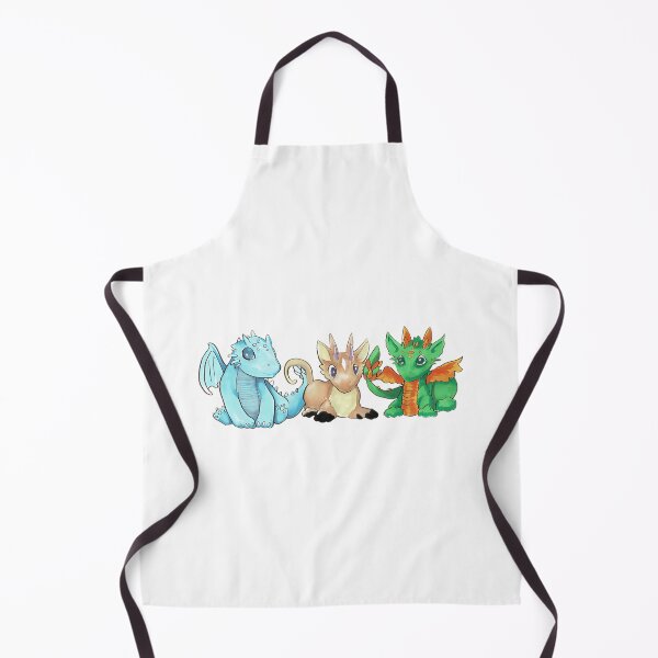 Item preview, Cute Baby Dragons Trio – Water, Earth, and Fire Hatchlings designed and sold by TechnicalSara.
