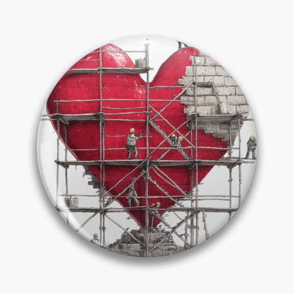Item preview, Heart Under Renovation: Emotional Repair Self-Work Metaphor designed and sold by ChefsSpicyFits.