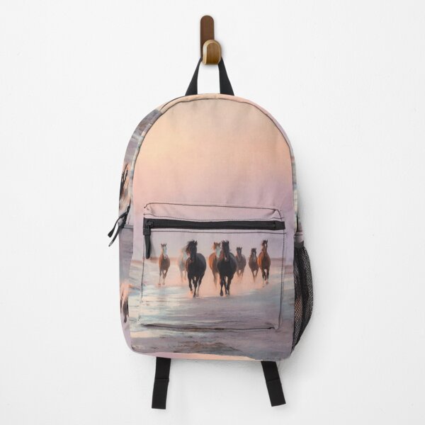 Item preview, A group of wild mustangs running freely across a sandy beach Horses in Motion designed and sold by CDC40.
