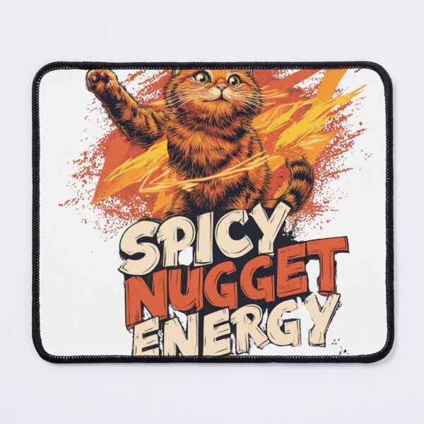 Item preview, Spicy Nugget Energy — Funny Cat Lover Shirt | Tabby Cat Graphic Tee designed and sold by Off-Season Ink.
