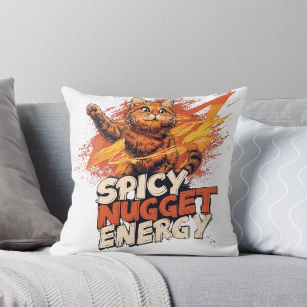 Item preview, Spicy Nugget Energy — Funny Cat Lover Shirt | Tabby Cat Graphic Tee designed and sold by Off-Season Ink.