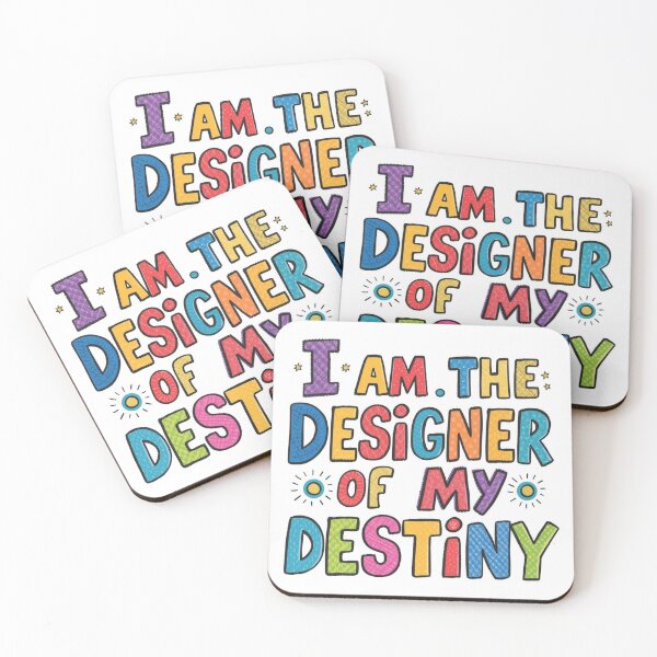 Item preview, I Am the Designer of My Destiny - Empowerment Quote Colorful Hand Lettering Typography Art Print designed and sold by Darcy'sArtfortheHeart.