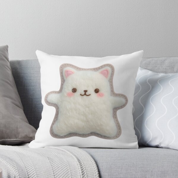 Item preview, Cozy Cat Ghost – Felted Spooky Cute Design designed and sold by JeeFoSnP.