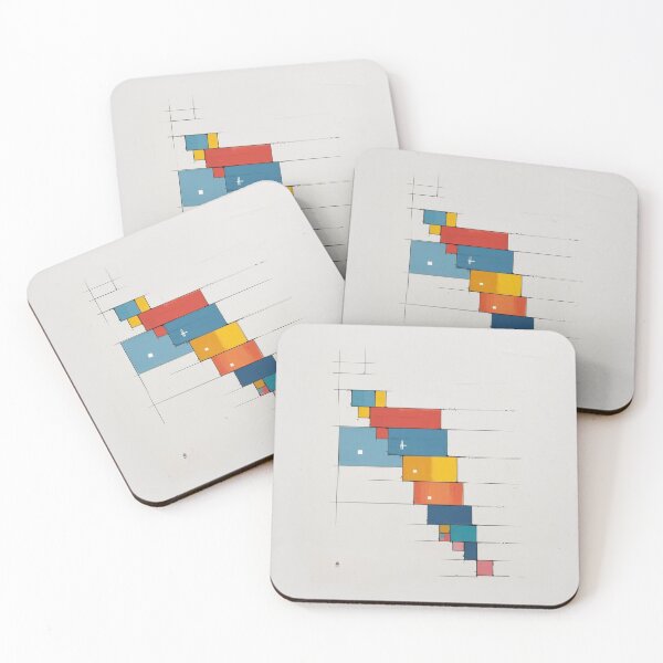 Item preview, Mid Century Abstract Geometric Art -Chromatic Cascade designed and sold by Ace Shark.