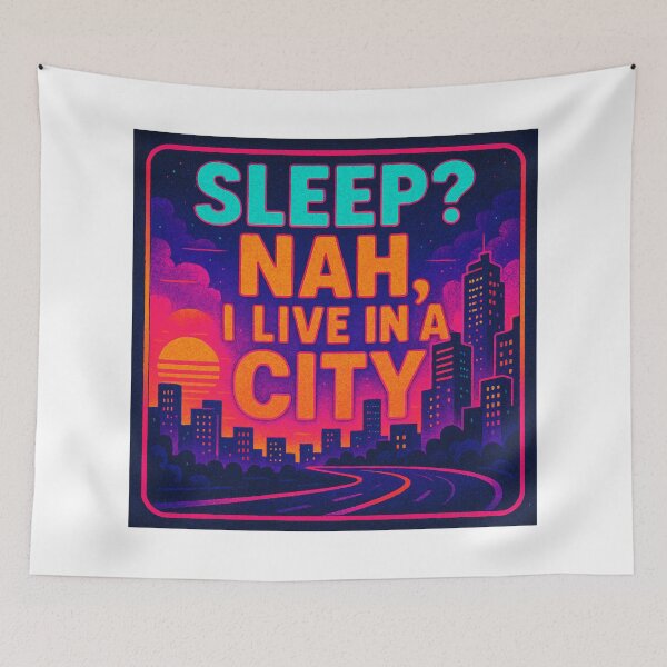 Item preview, "Sleep? Nah, I Live In A City" - Amantes de la Vida Nocturna designed and sold by threeABinks.
