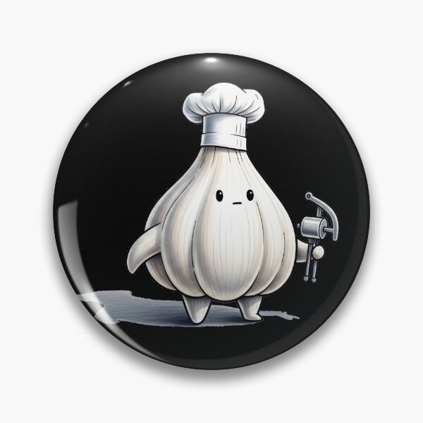 Item preview, Cute Garlic Chef Cartoon – Funny Kawaii Cooking Character with Garlic Press designed and sold by Paulina Vanlife.