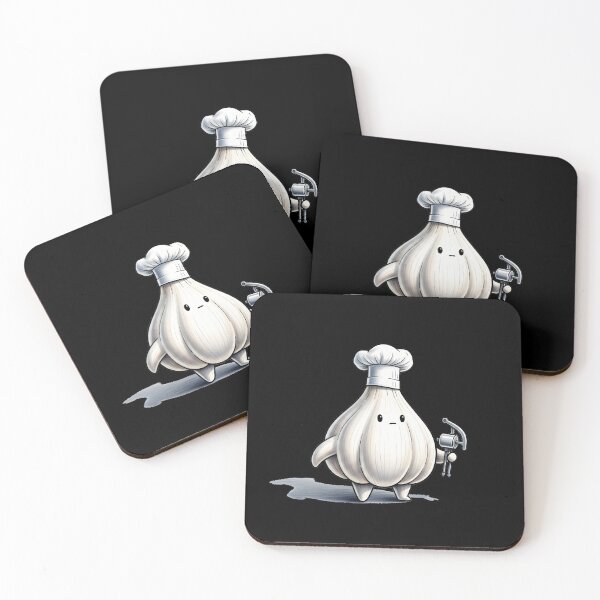 Item preview, Cute Garlic Chef Cartoon – Funny Kawaii Cooking Character with Garlic Press designed and sold by Paulina Vanlife.