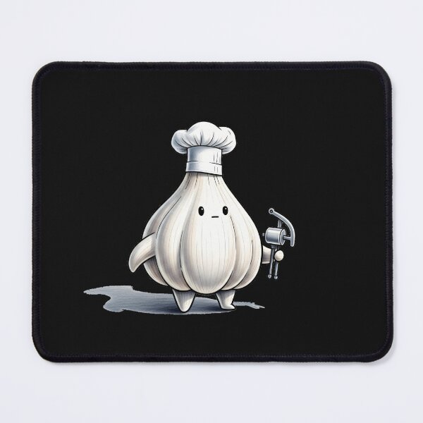 Item preview, Cute Garlic Chef Cartoon – Funny Kawaii Cooking Character with Garlic Press designed and sold by Paulina Vanlife.