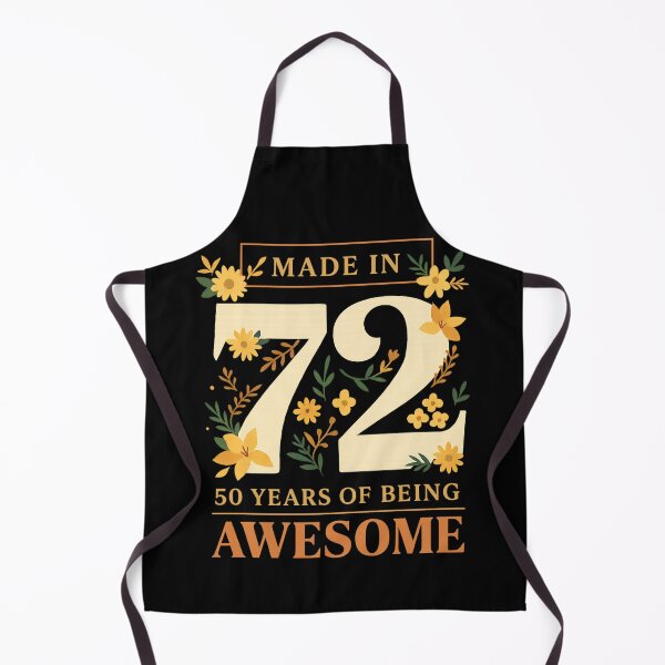 Item preview, Made in 1972 Vintage Floral Design – 50 Years of Being Awesome Birthday Gift  designed and sold by DrawHandArt.
