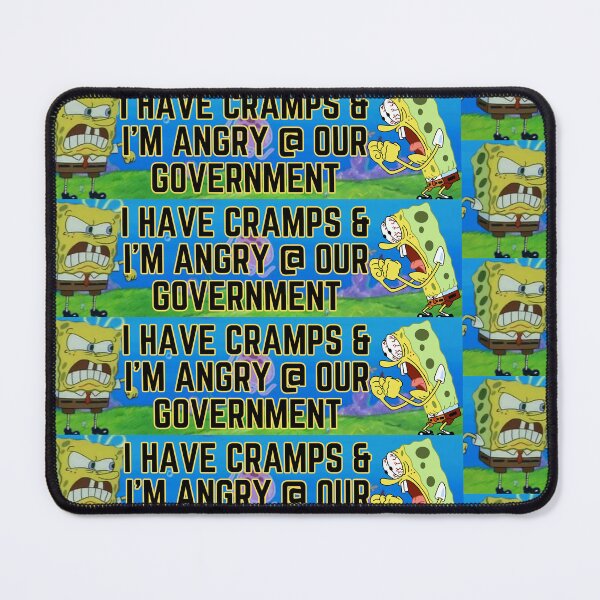 Item preview, I HAVE CRAMPS & IM ANGRY AT OUR GOV’T YELLOW SPONGE BIKINI SQUARE designed and sold by 2CRE8IVE4925.