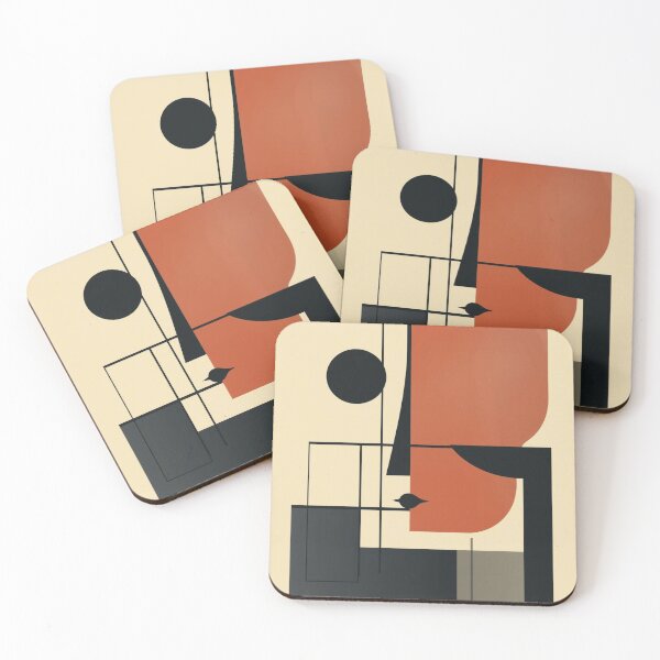Item preview, Mid Century Abstract Portrait Art -Circuit Face designed and sold by Ace Shark.