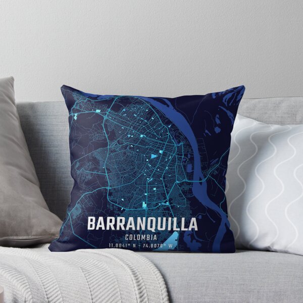 Item preview, Barranquilla Midnight City Map designed and sold by HomeLivingCo.