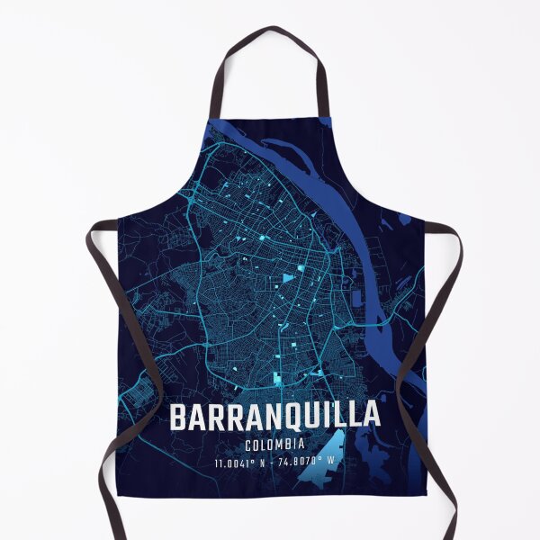 Item preview, Barranquilla Midnight City Map designed and sold by HomeLivingCo.